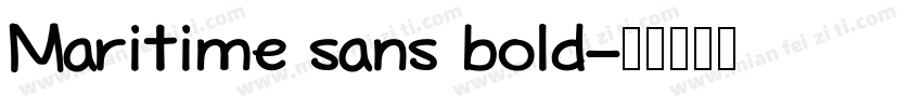 Maritime sans bold字体转换